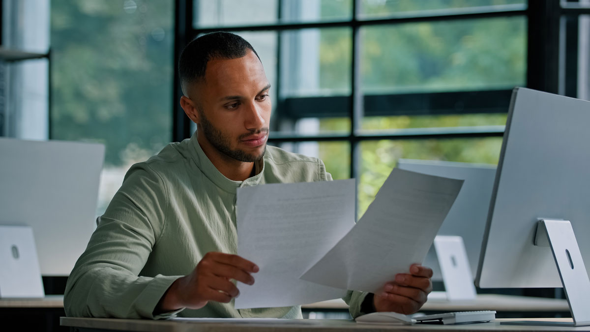 Checking paperwork